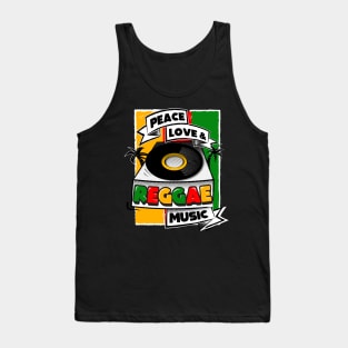 Peace, Love & Reggae Music Tank Top